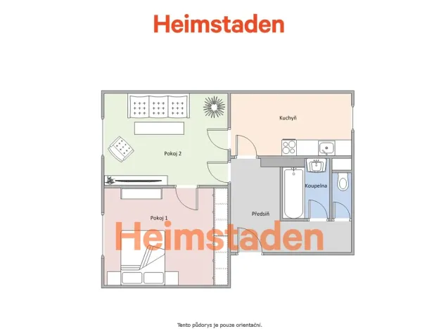Pronájem bytu 2+1, Ostrava - Poruba, Alšova, 56 m2
