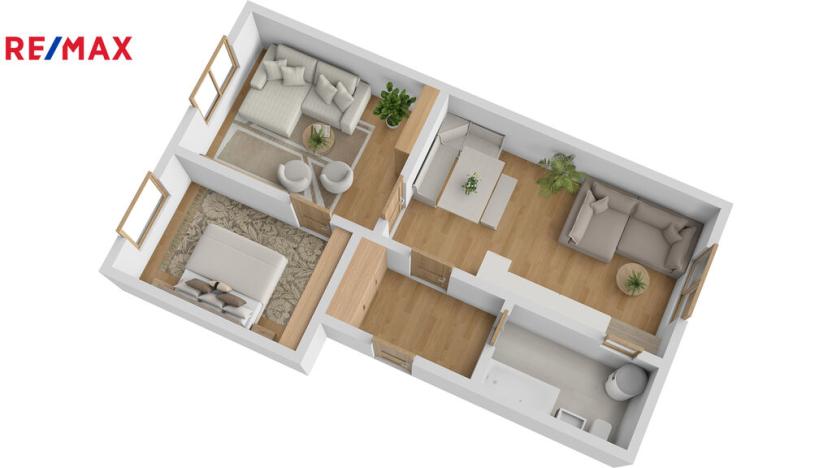 Prodej bytu 2+1, Úpice, náměstí T. G. Masaryka, 48 m2