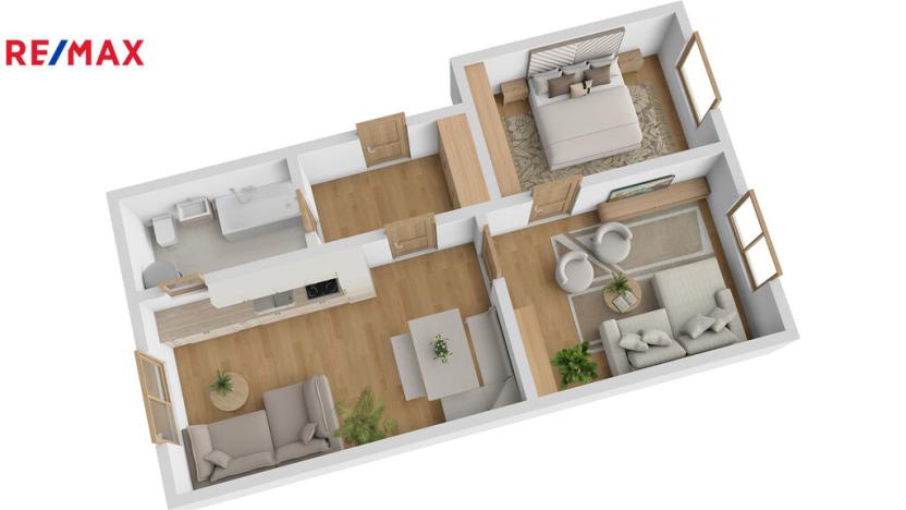 Prodej bytu 2+1, Úpice, náměstí T. G. Masaryka, 48 m2