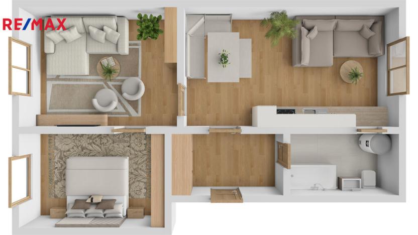 Prodej bytu 2+1, Úpice, náměstí T. G. Masaryka, 48 m2