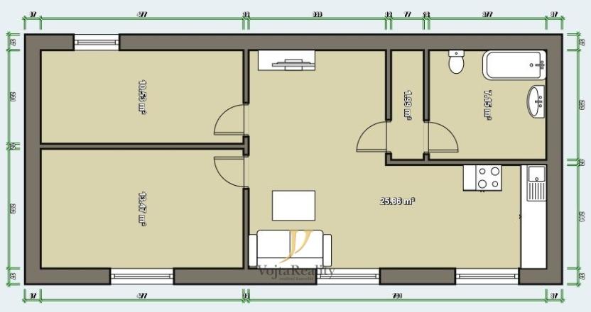 Prodej bytu 3+kk, Olomouc - Holice, Hamerská, 60 m2