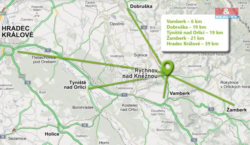 Pronájem kanceláře, Rychnov nad Kněžnou, Staré náměstí, 86 m2