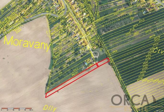 Prodej pole, Moravany, 3323 m2
