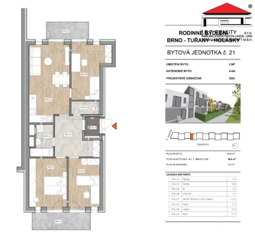 Prodej bytu 4+kk, Brno - Holásky, 89 m2