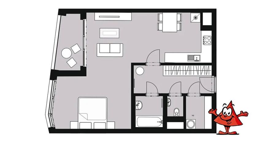 Pronájem bytu 2+kk, Praha - Karlín, Breitfeldova, 61 m2