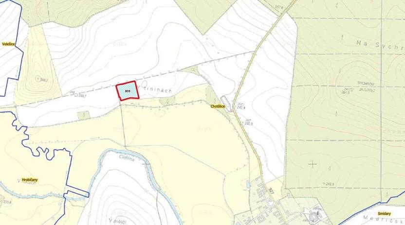 Prodej pole, Smidary, 11032 m2