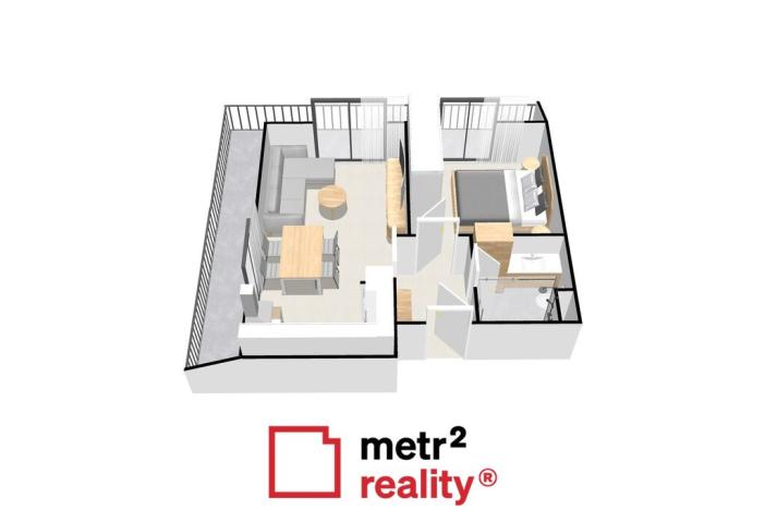 Prodej bytu 2+kk, Olomouc, Švýcarské nábřeží, 44 m2