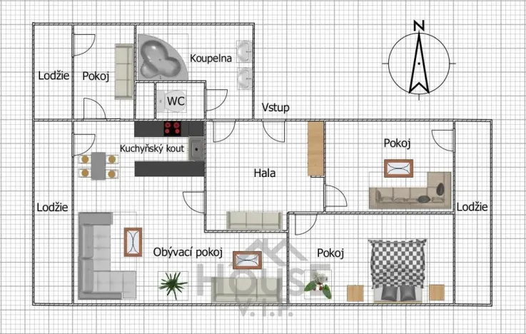 Pronájem bytu 4+kk, Praha - Vršovice, Kazašská, 92 m2