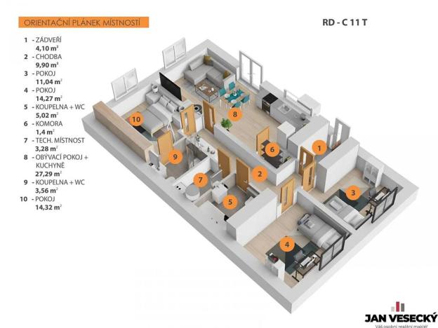 Prodej rodinného domu, Býkev, 94 m2