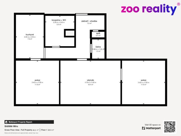 Prodej bytu 3+1, Volary, Sídl. Míru, 70 m2