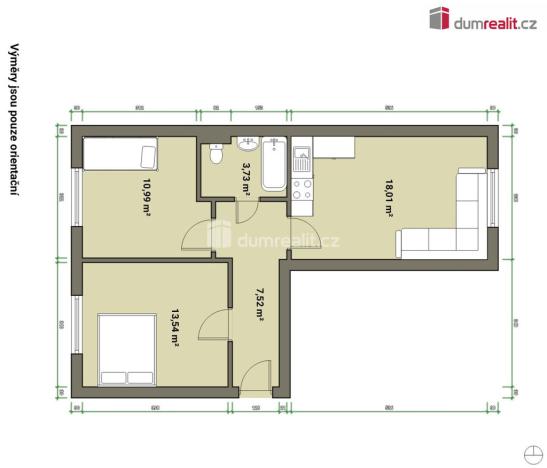 Prodej bytu 3+kk, Sokolov, Jednoty, 61 m2