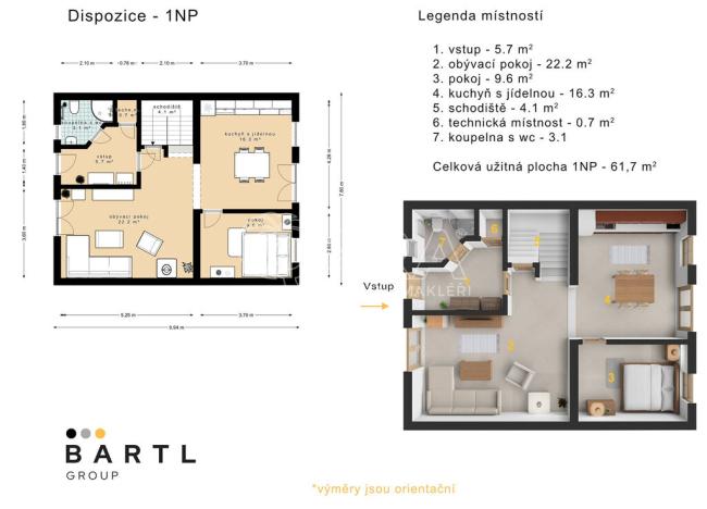 Prodej rodinného domu, Frymburk, 118 m2