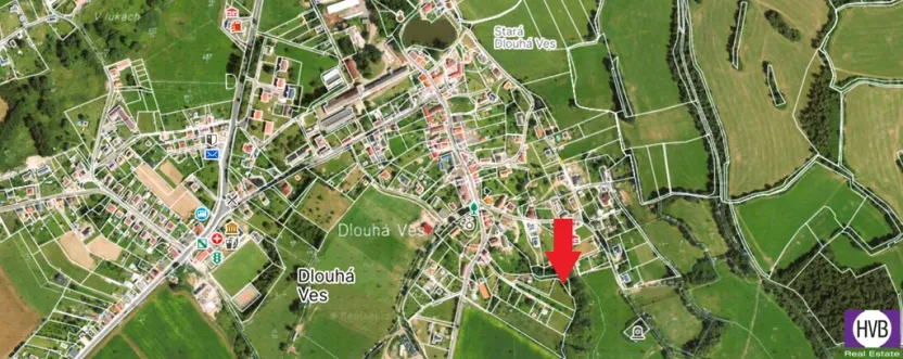 Prodej pozemku pro bydlení, Dlouhá Ves, 1876 m2