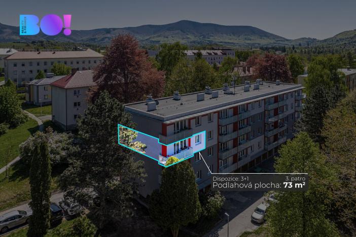 Prodej bytu 3+1, Frenštát pod Radhoštěm, Školská čtvrť, 73 m2