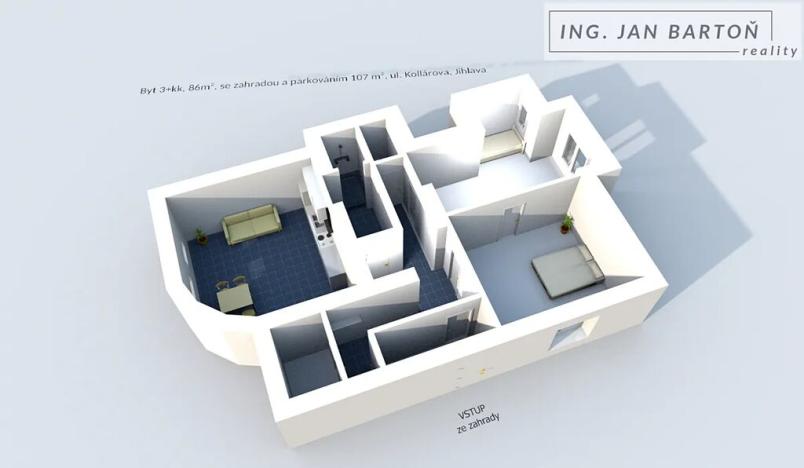 Prodej bytu 3+kk, Jihlava, Kollárova, 86 m2