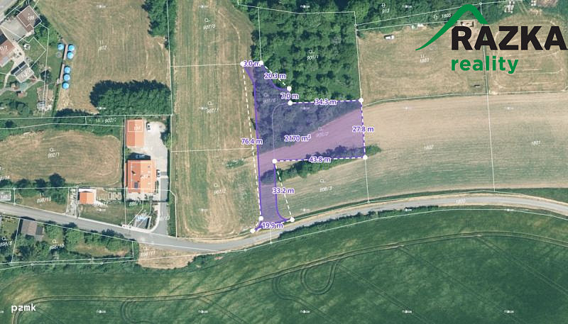 Prodej pozemku, Konstantinovy Lázně, 1207 m2