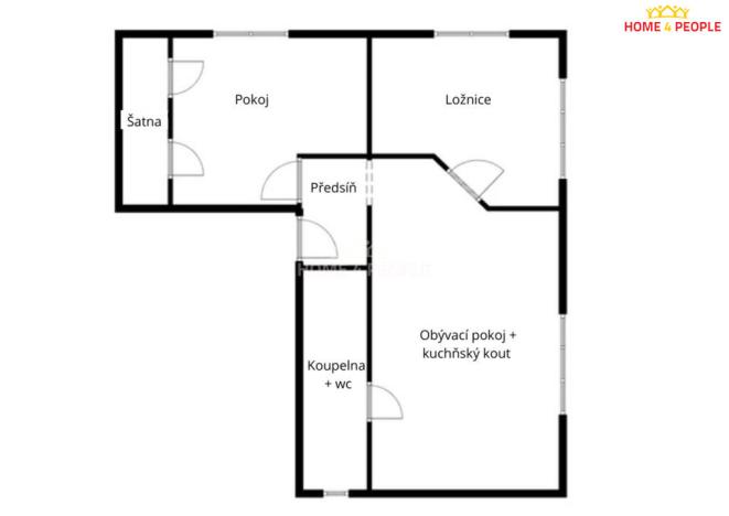 Prodej bytu 3+kk, Rudolfov - Hlinsko, 61 m2