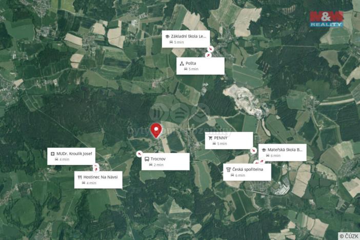 Prodej pozemku pro bydlení, Borovany - Trocnov, 834 m2