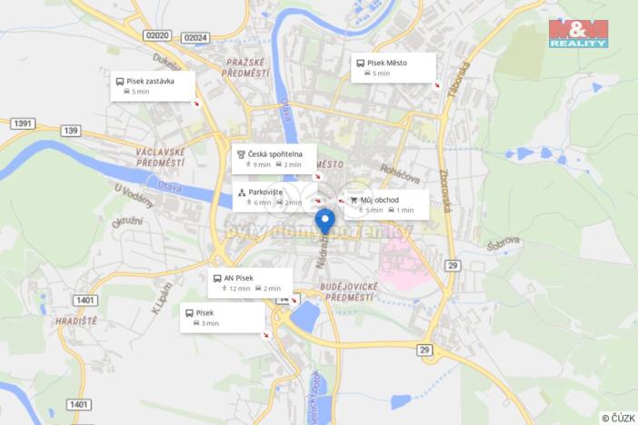 Pronájem kanceláře, Písek - Budějovické Předměstí, Nádražní, 44 m2