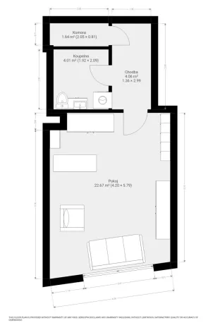 Pronájem bytu 1+kk, Brno, Keřová, 33 m2