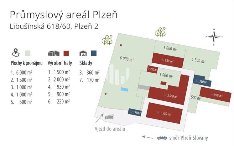 Pronájem obchodního prostoru, Plzeň, Libušínská, 1000 m2