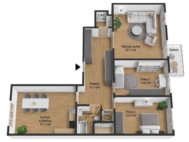 Prodej bytu 4+kk, Olomouc, Na střelnici, 95 m2