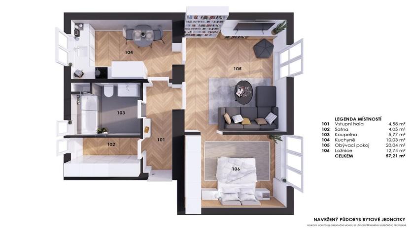 Prodej bytu 2+1, Jince, Čenkovská, 72 m2