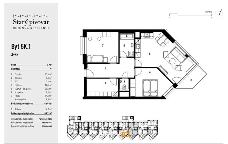 Prodej bytu 3+kk, Brno, Kollárova, 84 m2