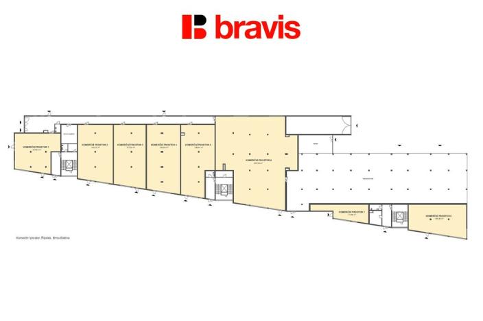Pronájem obchodního prostoru, Brno, Řípská, 246 m2