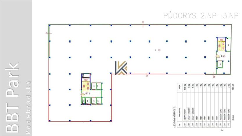 Pronájem obchodního prostoru, Praha - Vysočany, Poděbradská, 1495 m2