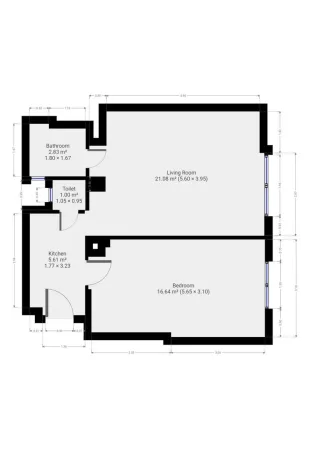 Pronájem bytu 2+1, Praha - Vršovice, Vršovická, 49 m2
