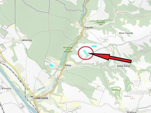 Prodej podílu pole, Želízy, 8977 m2