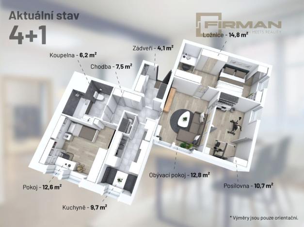 Prodej bytu 4+1, Praha - Bohnice, Dolákova, 78 m2