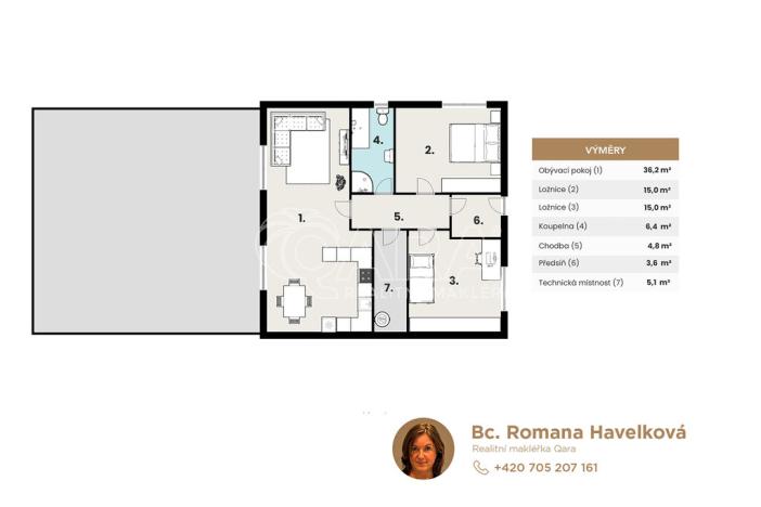 Prodej bytu 3+kk, Nový Knín, 87 m2