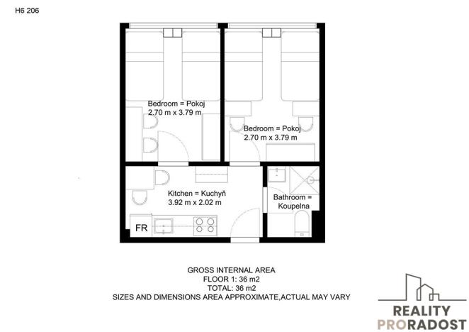 Pronájem bytu 2+1, Brno, Hybešova, 33 m2