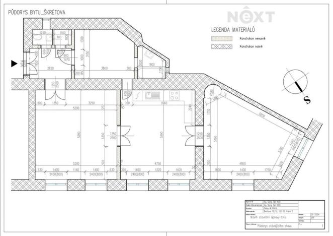 Prodej bytu 3+1, Praha - Vinohrady, Škrétova, 117 m2