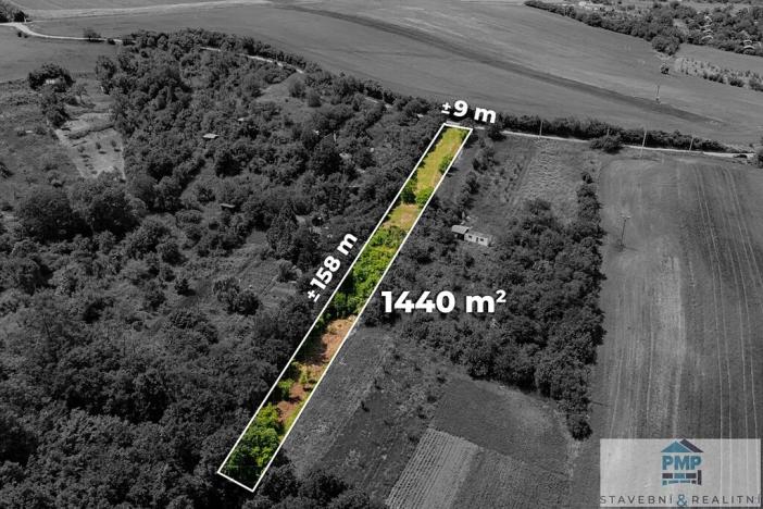 Prodej zahrady, Střelice, 1440 m2