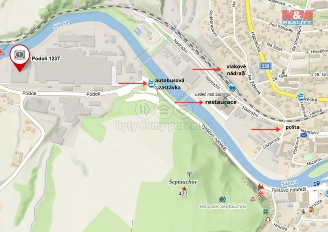 Pronájem kanceláře, Ledeč nad Sázavou, Podolí, 100 m2