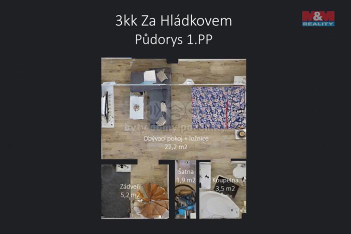 Prodej bytu 3+kk, Praha - Střešovice, Za Hládkovem, 95 m2