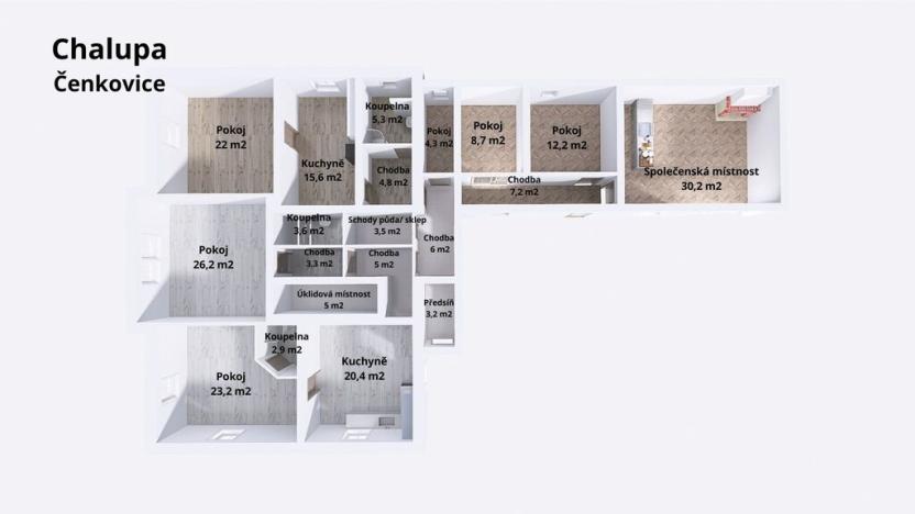 Prodej ubytování, Čenkovice, 260 m2