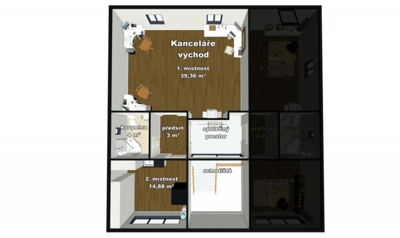 Pronájem kanceláře, Praha - Břevnov, Na břevnovské pláni, 60 m2