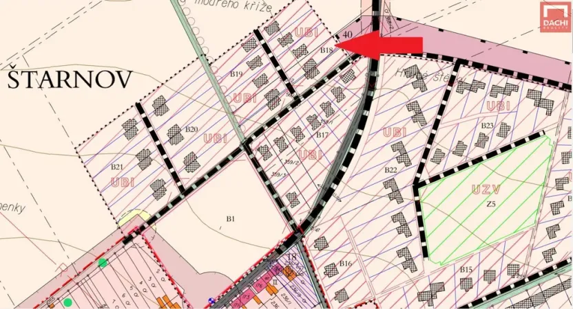 Prodej pozemku pro bydlení, Štarnov, 1607 m2