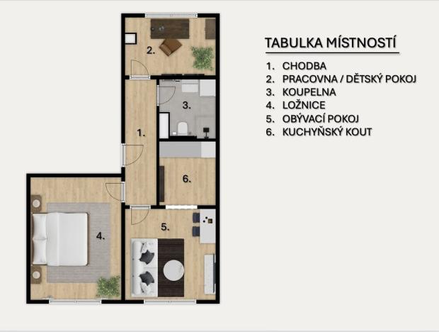 Prodej bytu 3+kk, Přeštice, Rybova, 54 m2