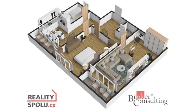 Prodej bytu 2+1, Poděbrady - Poděbrady III, 74 m2