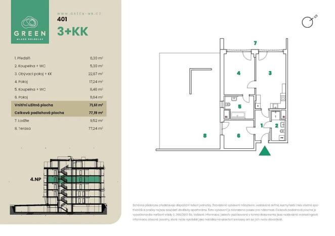 Prodej bytu 3+kk, Mladá Boleslav, 77 m2