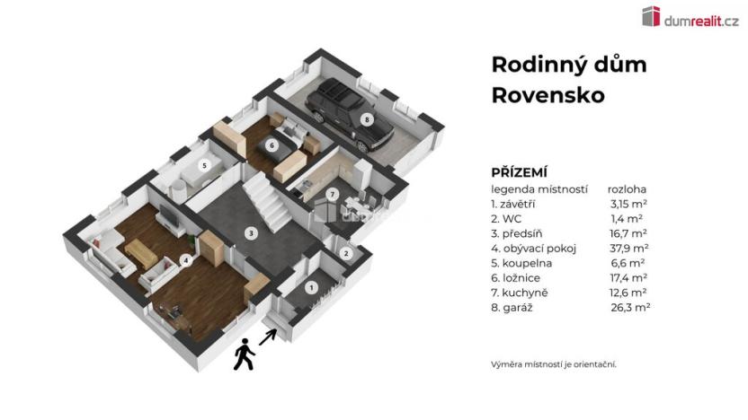 Prodej rodinného domu, Rovensko pod Troskami, Hrabalka, 154 m2