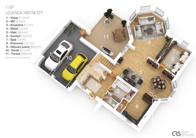 Prodej rodinného domu, Hořovice, Lipová, 495 m2