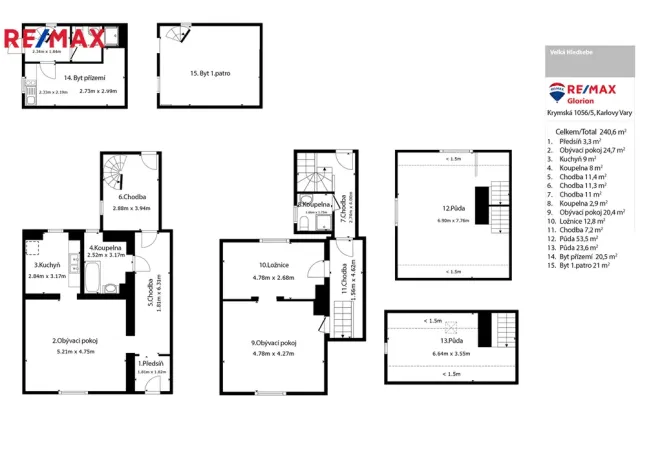 Prodej rodinného domu, Velká Hleďsebe, Klimentovská, 240 m2