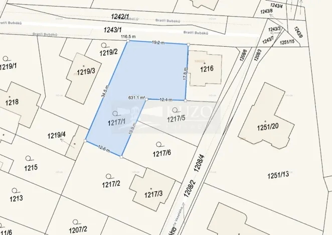 Prodej pozemku pro bydlení, Kosmonosy, 636 m2