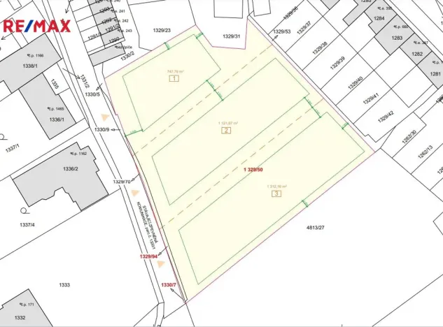 Prodej pozemku pro bydlení, Hustopeče, 1289 m2